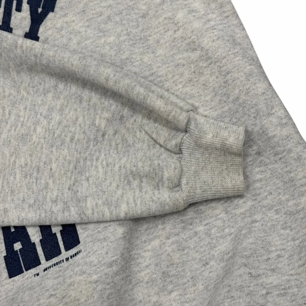 Vtg Rare 80’s University of Hawaii Hanes Fleece Crewneck Sweater Size Large